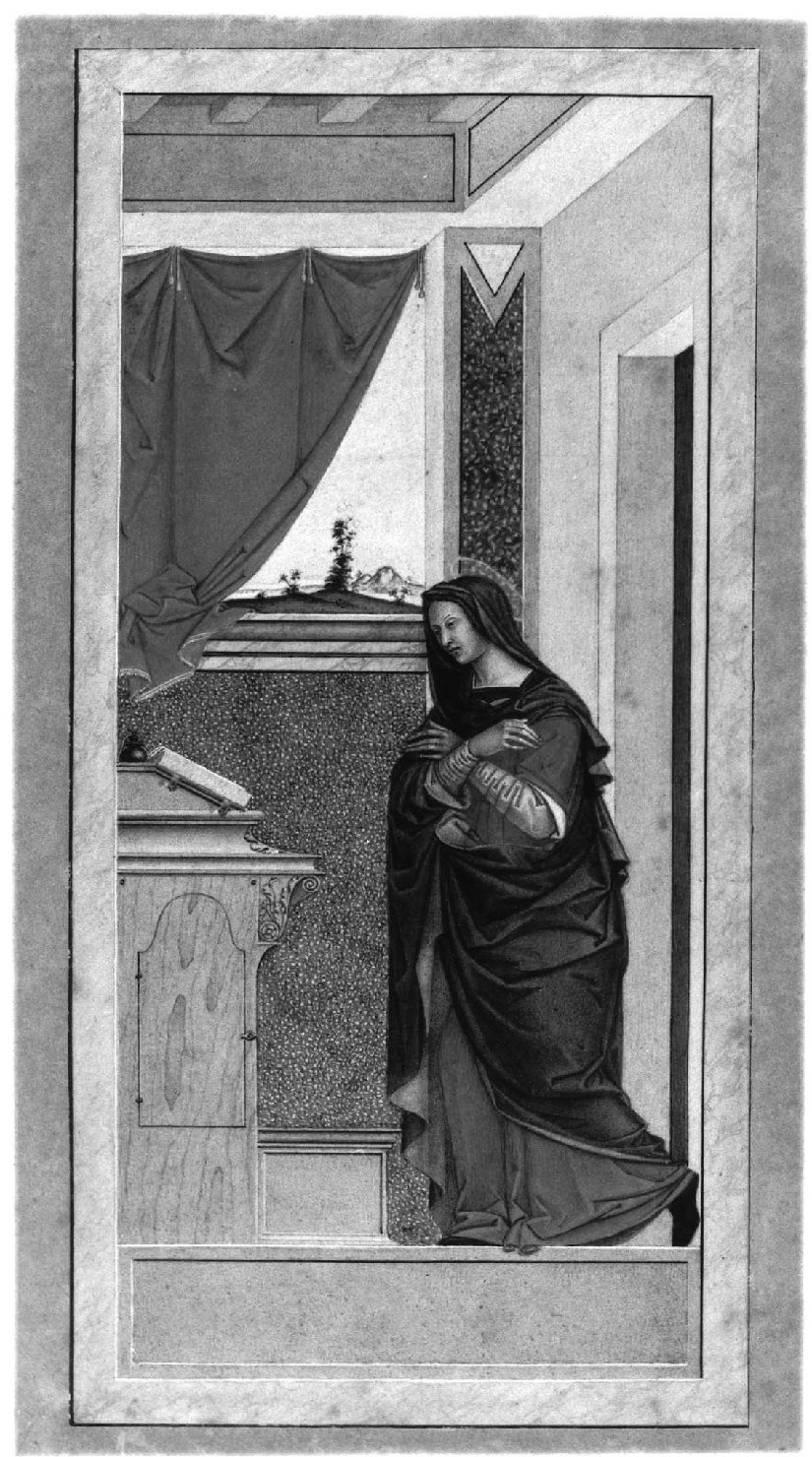 Madonna annunciata (disegno, serie) di Bongiovanni Bartolomeo (sec. XIX)