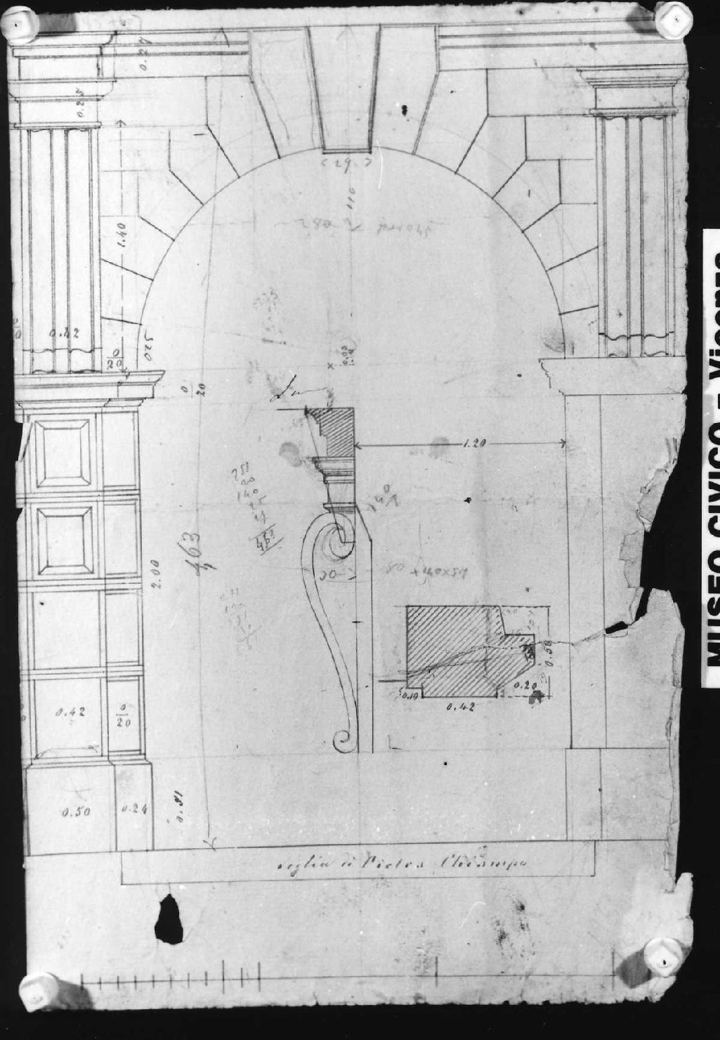 portale (disegno) di Toniato Luigi (sec. XX)