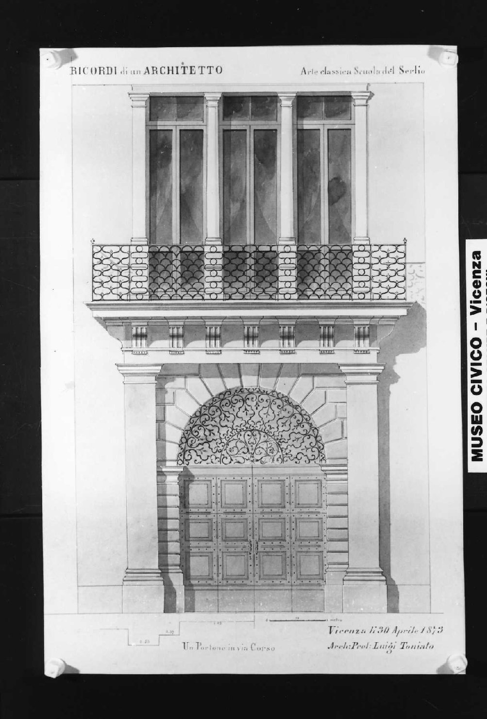 portale (disegno) di Toniato Luigi (sec. XIX)