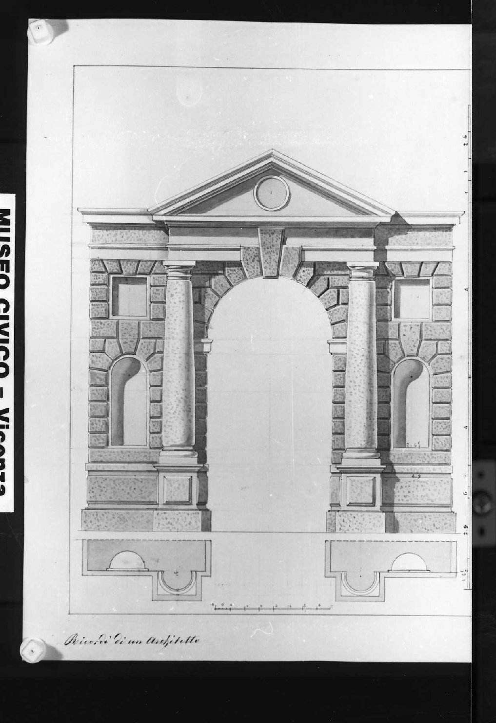 portale (disegno) di Toniato Luigi (sec. XIX)