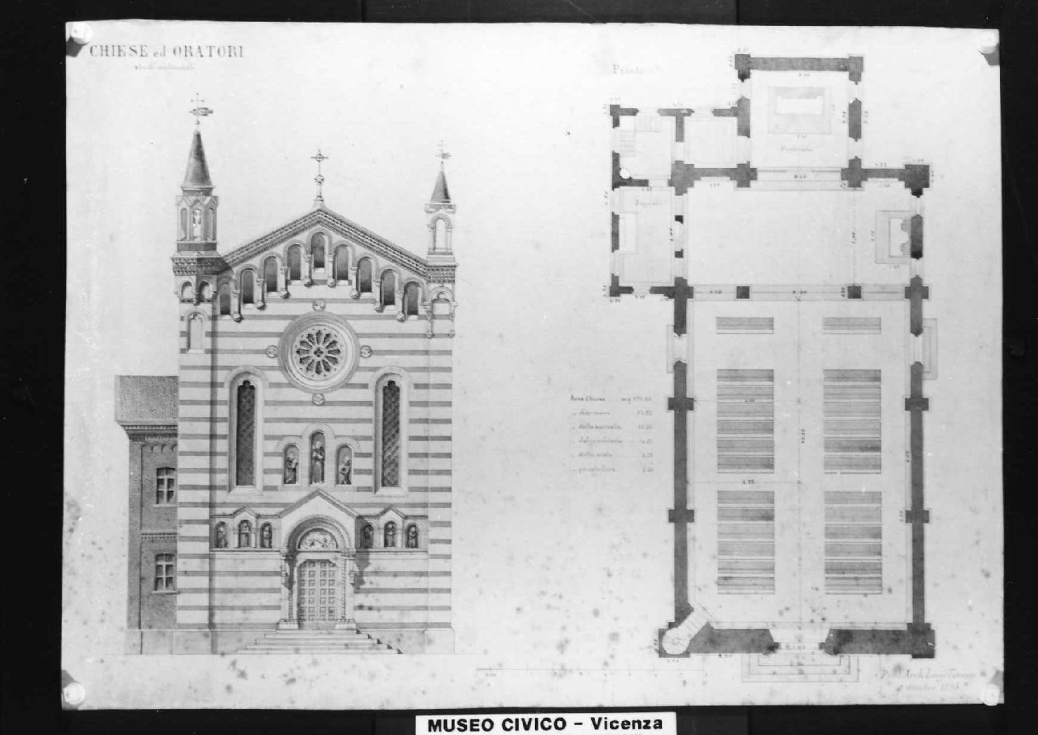 chiesa (disegno) di Toniato Luigi (sec. XIX)