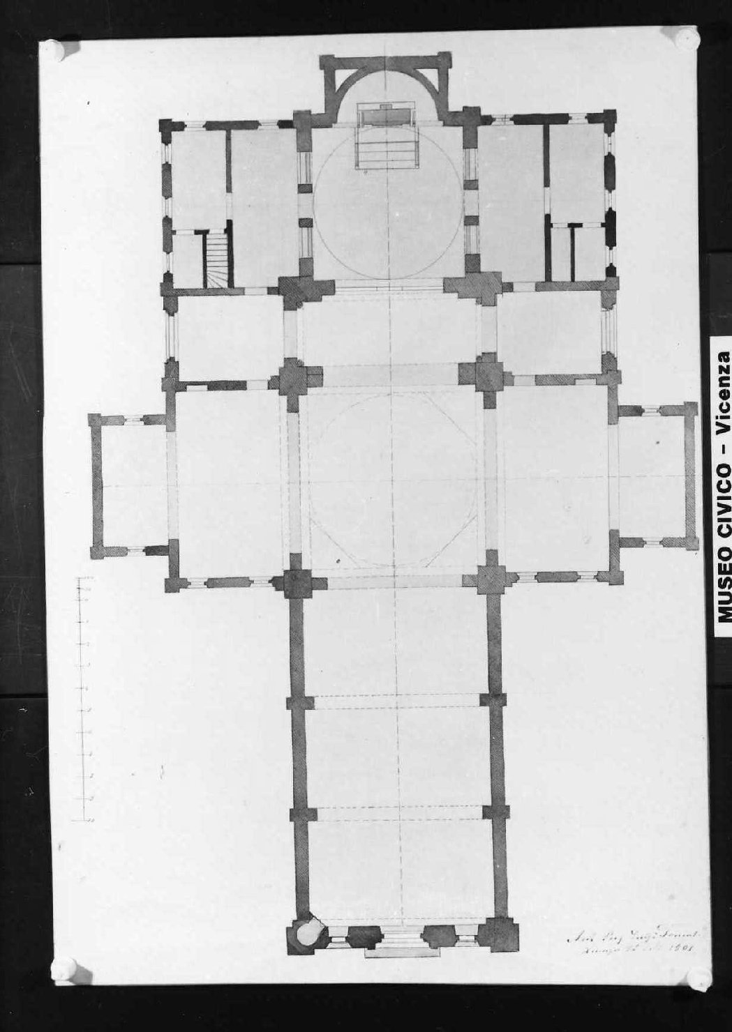 pianta di edificio (disegno) di Toniato Luigi (sec. XX)