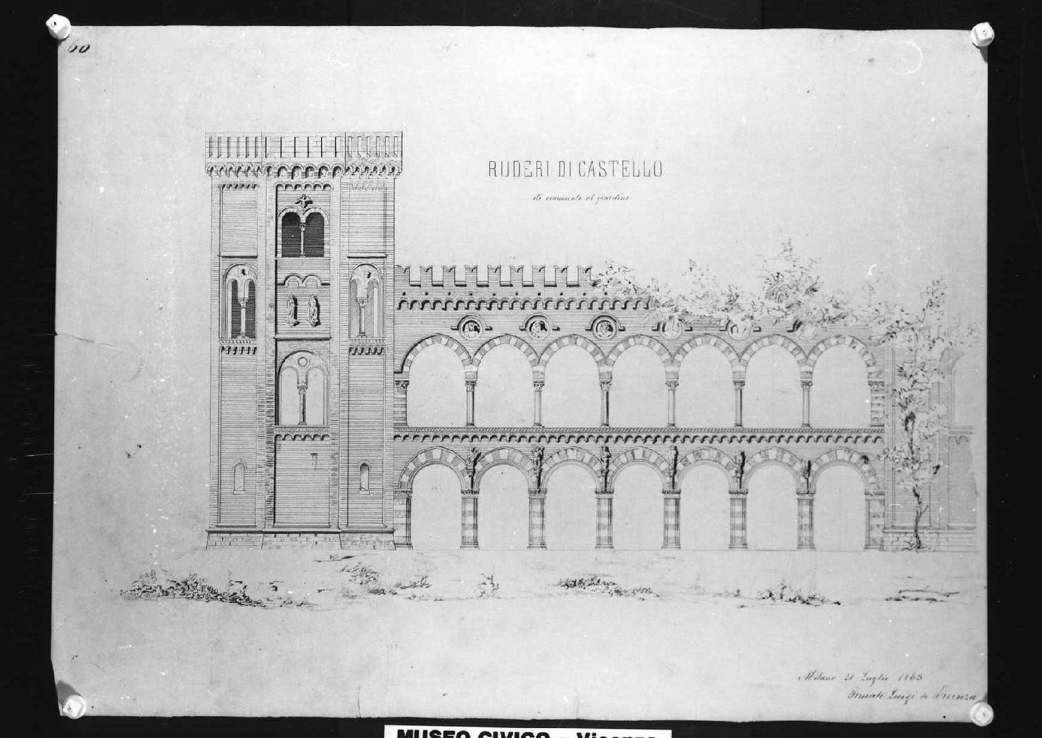 castello (disegno) di Toniato Luigi (sec. XIX)
