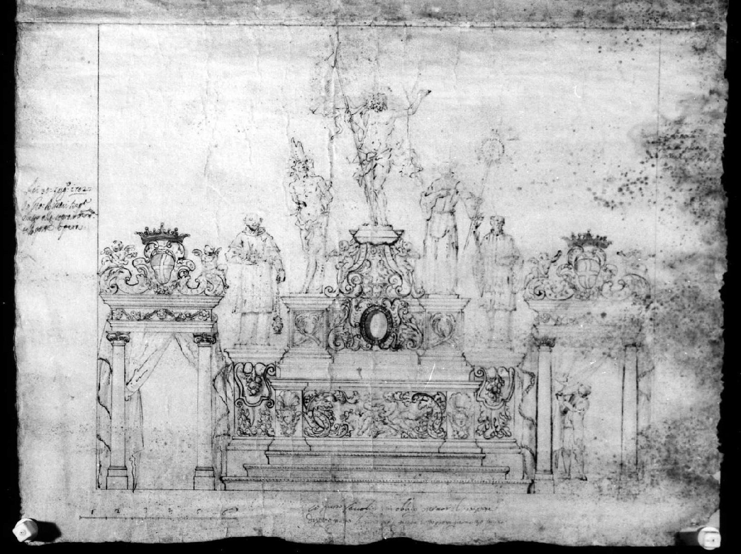 altare (disegno) di Marinali Angelo, Marinali Francesco, Marinali Orazio, Cavaliere Pietro (sec. XVIII)