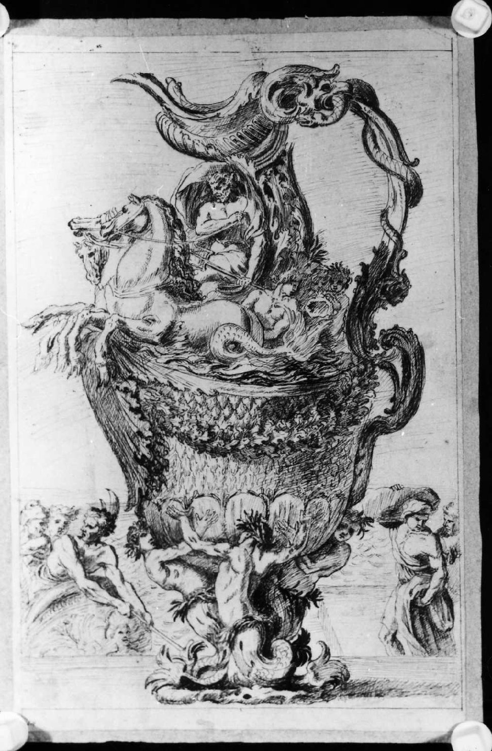 vaso ornamentale (disegno) di Le Pautre Jean (sec. XVII)