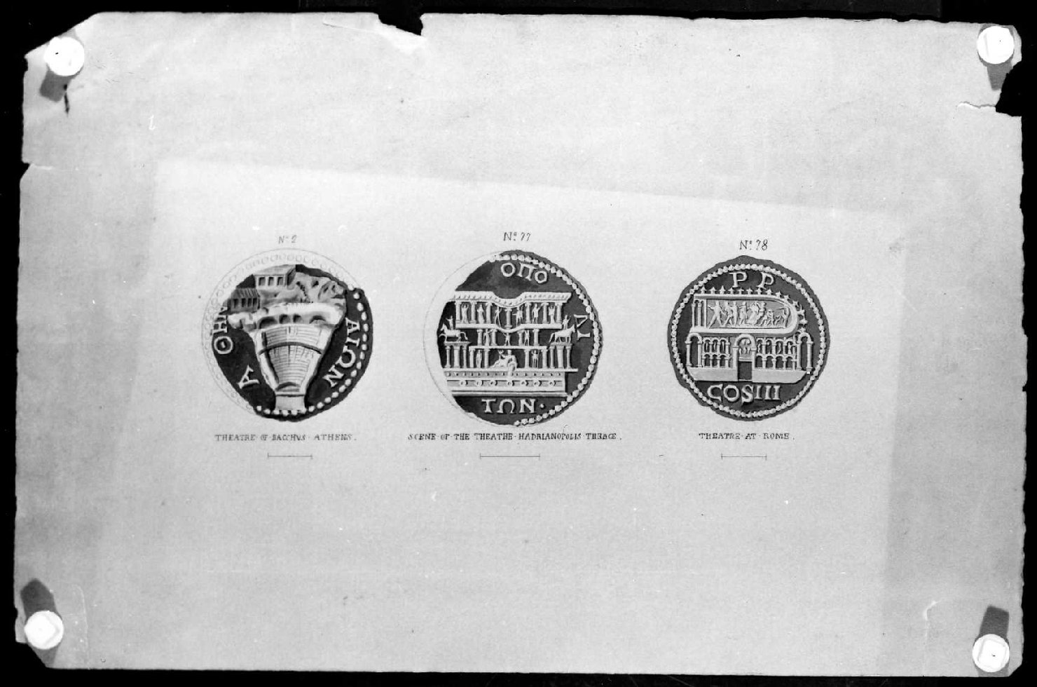 medaglie (disegno) - ambito inglese (?) (secc. XVIII/ XIX)