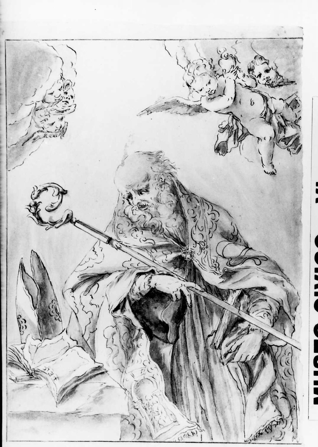 San Nicola di Bari (disegno) di De Pieri Giovanni Antonio detto Zoppo Vicentino (secondo quarto sec. XVIII)