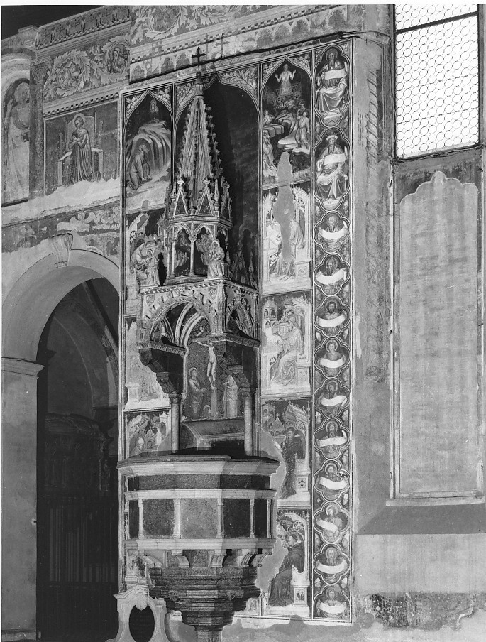pulpito, insieme di Antonio Da Mestre (attribuito) (sec. XIV)