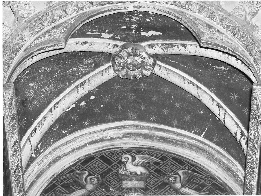 cielo di pulpito, elemento d'insieme di Antonio Da Mestre (attribuito) (sec. XIV)