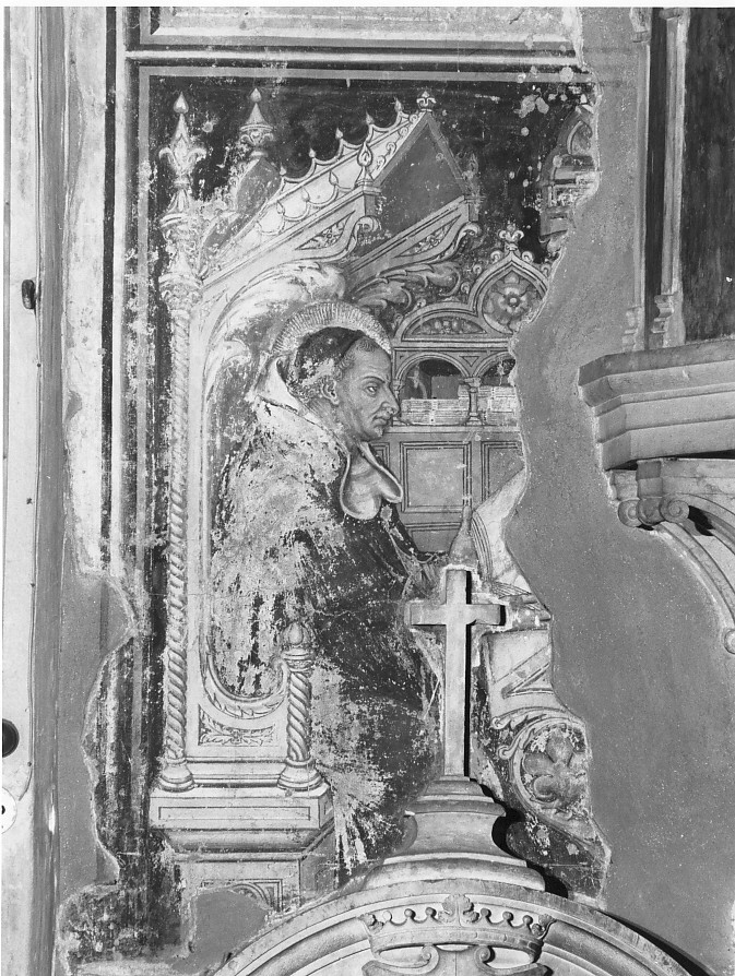 Santo monaco (dipinto, elemento d'insieme) di Martino da Verona (attribuito) (sec. XIV)