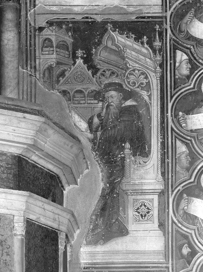 Santo (dipinto, elemento d'insieme) di Martino da Verona (attribuito) (sec. XIV)