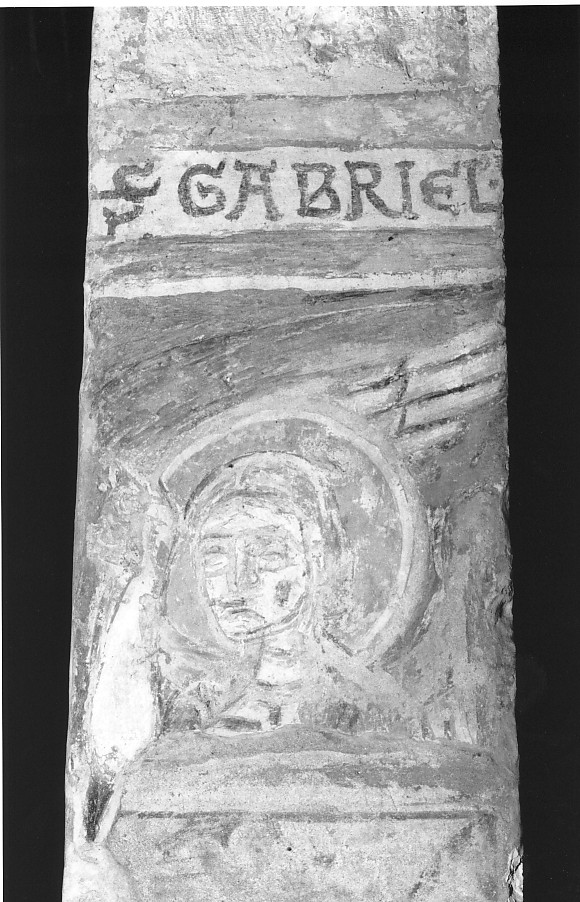 angelo annunciante (dipinto, frammento) - ambito veronese (seconda metà sec. XII)