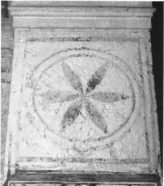 motivi decorativi geometrici e vegetali stilizzati (dipinto) - ambito veronese (seconda metà sec. XI)