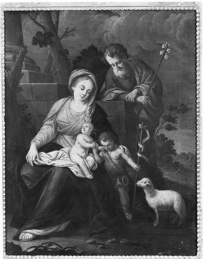Madonna con Bambino e Santi (dipinto) di Pasqualotto Costantino detto Costantini (attribuito) (sec. XVIII)