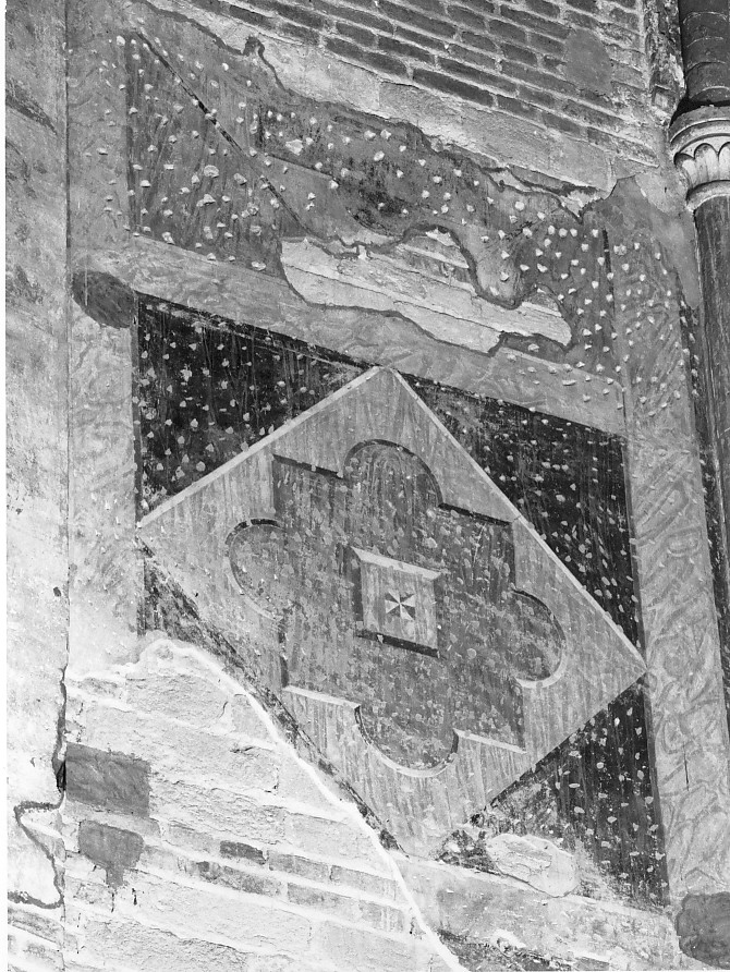 motivi decorativi geometrici (dipinto) - ambito veronese (sec. XIV)