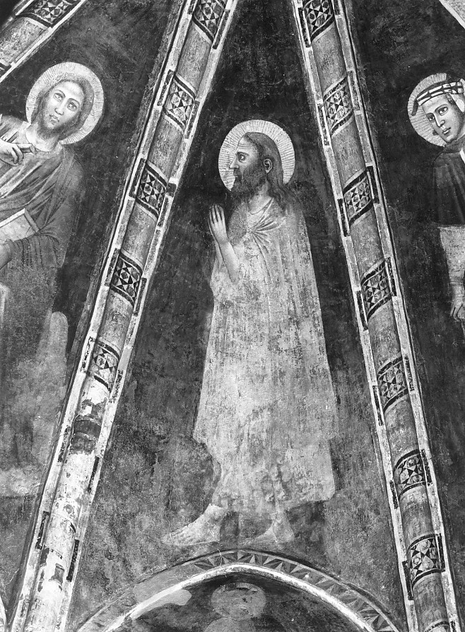 San Giovanni Battista (dipinto, elemento d'insieme) di Maestro Del Redentore (sec. XIV)