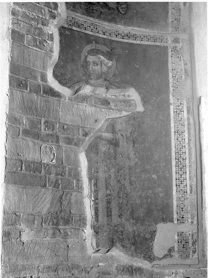 San Rustico (dipinto, frammento) - ambito veronese (sec. XIV)