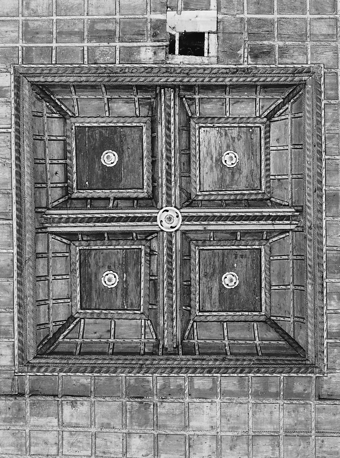 soffitto a cassettoni - bottega veneta (prima metà sec. XIX)