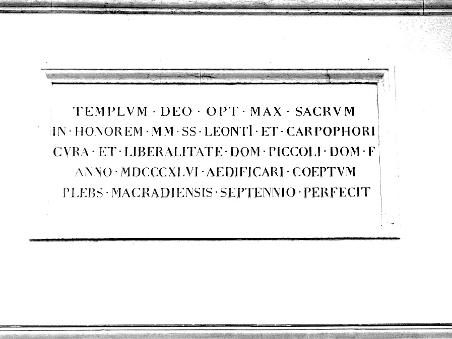 lapide documentaria - produzione veneta (sec. XIX)