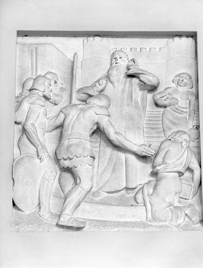 scena biblica (rilievo) di Gresele Angelo (sec. XX)