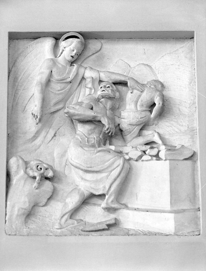 sacrificio di Isacco (rilievo) di Gresele Angelo (sec. XX)
