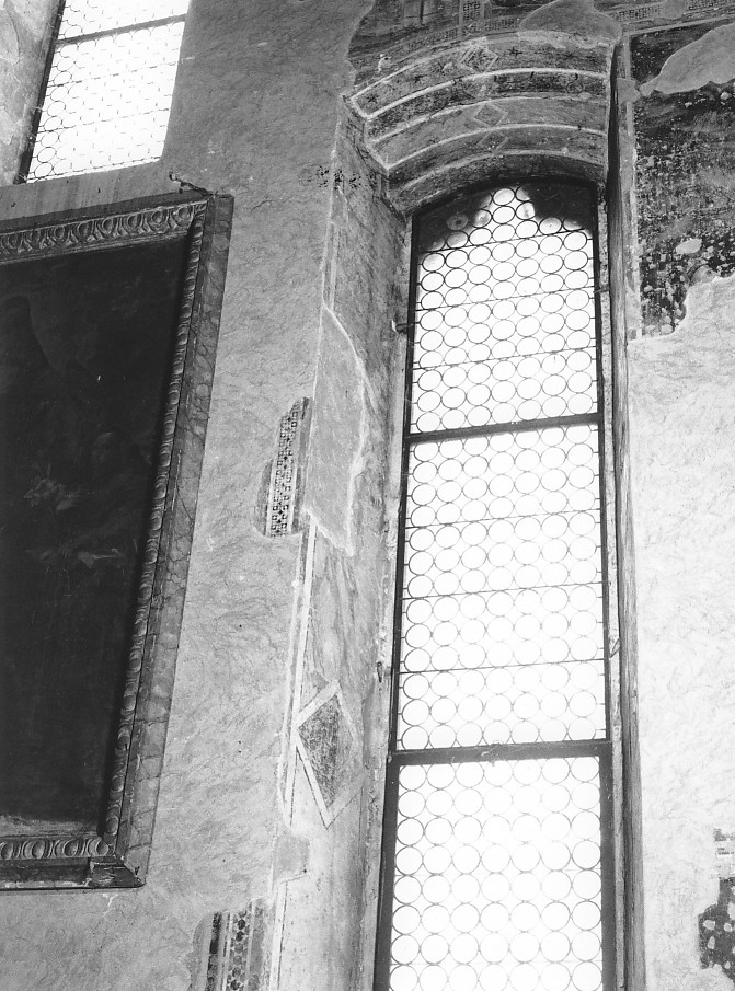 motivo decorativo a finto marmo (dipinto) - ambito veronese (sec. XIV)