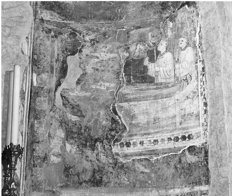 morte di San Francesco d'Assisi (dipinto, frammento) - ambito veronese (secc. XIII/ XIV)