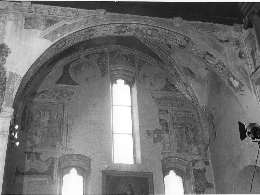 motivo decorativo a finto marmo (dipinto) - ambito veronese (metà sec. XIV)