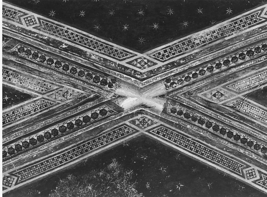 motivi decorativi geometrici (dipinto) - ambito veronese (metà sec. XIV)