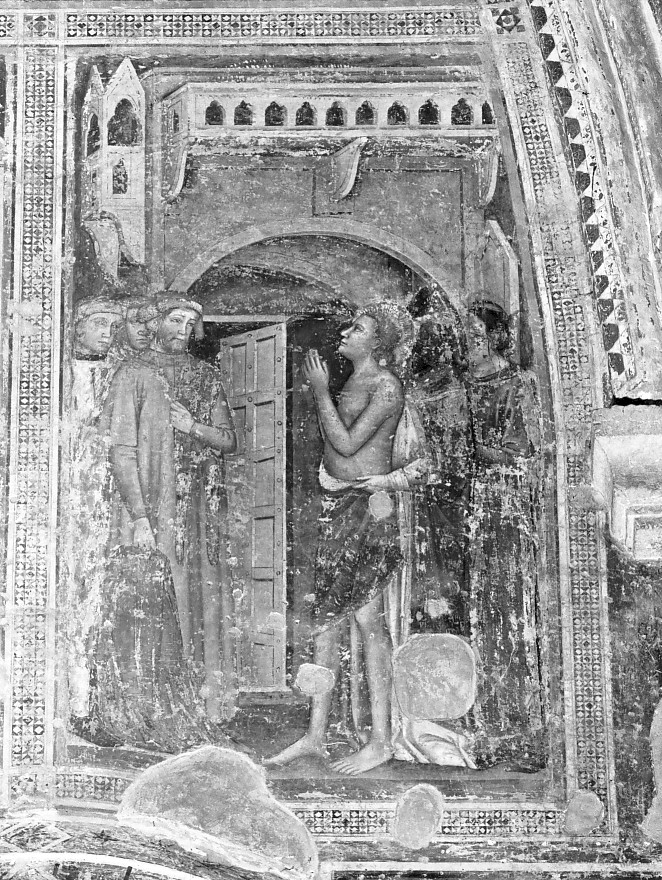 San Francesco d'Assisi rinuncia ai beni del padre (dipinto, elemento d'insieme) - ambito veronese (metà sec. XIV)