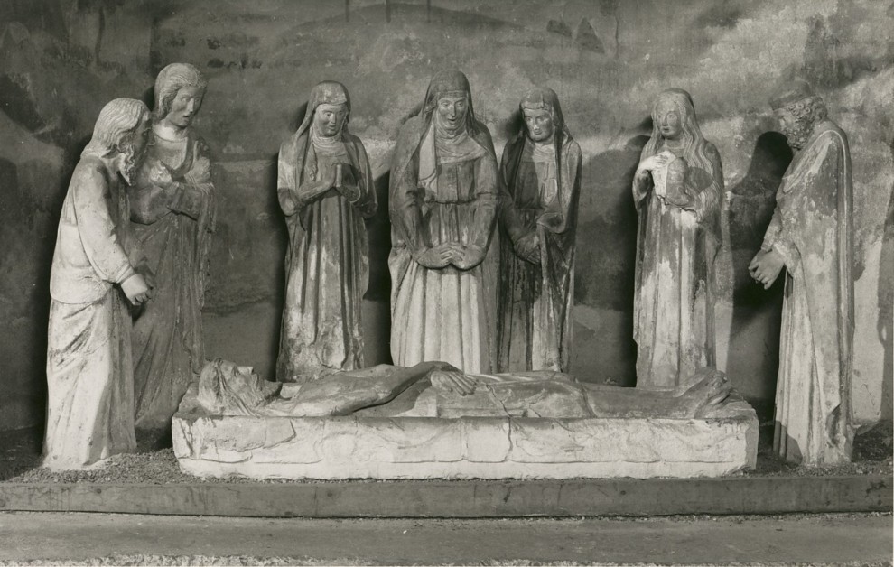 compianto sul Cristo morto (statua) di Giovanni Di Rigino (attribuito) (sec. XIV)