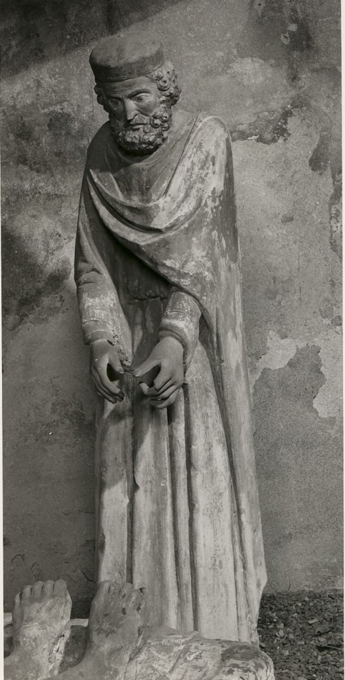 figura maschile (statua) di Giovanni Di Rigino (attribuito) (sec. XIV)