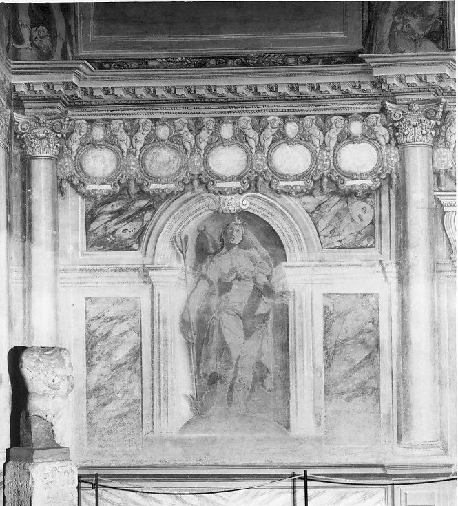 motivo decorativo (dipinto) di Maffei Francesco (attribuito) (sec. XVII)