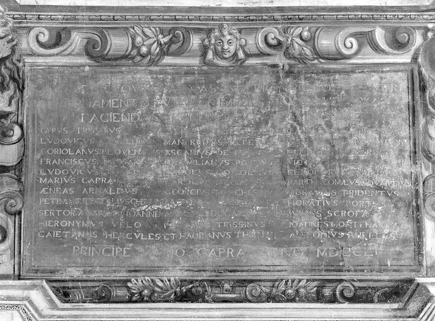lapide commemorativa - manifattura vicentina (sec. XVIII)
