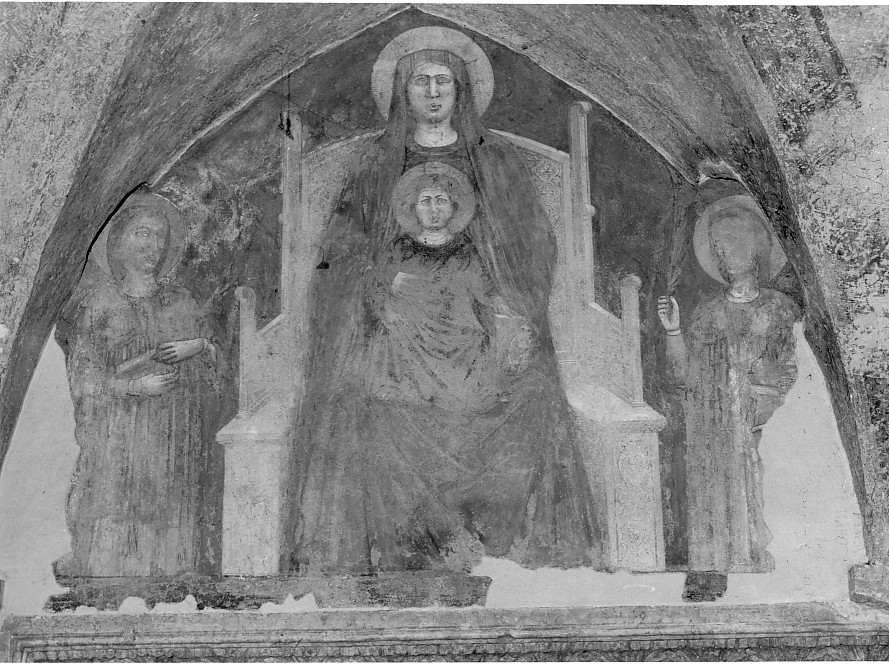 Madonna con Bambino in trono tra santi (dipinto) - ambito veronese (prima metà sec. XIV)