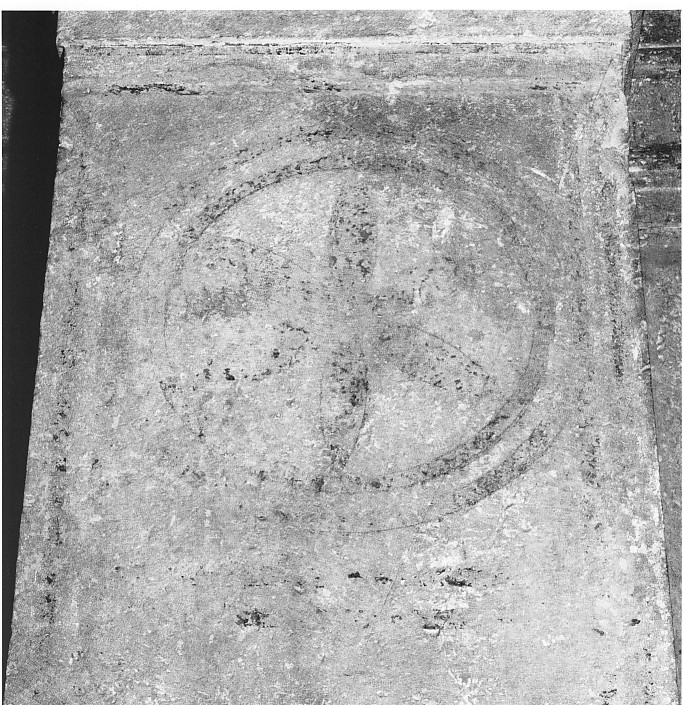 motivi decorativi geometrici e vegetali stilizzati (dipinto) - ambito veronese (sec. XI)