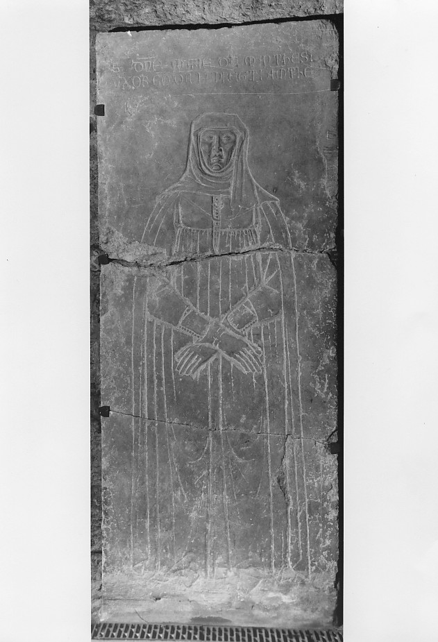 ritratto d'uomo (lastra tombale) - manifattura veronese (seconda metà sec. XIV)