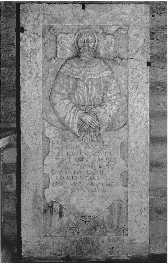 ritratto d'uomo (lastra tombale) - manifattura veronese (sec. XVII)