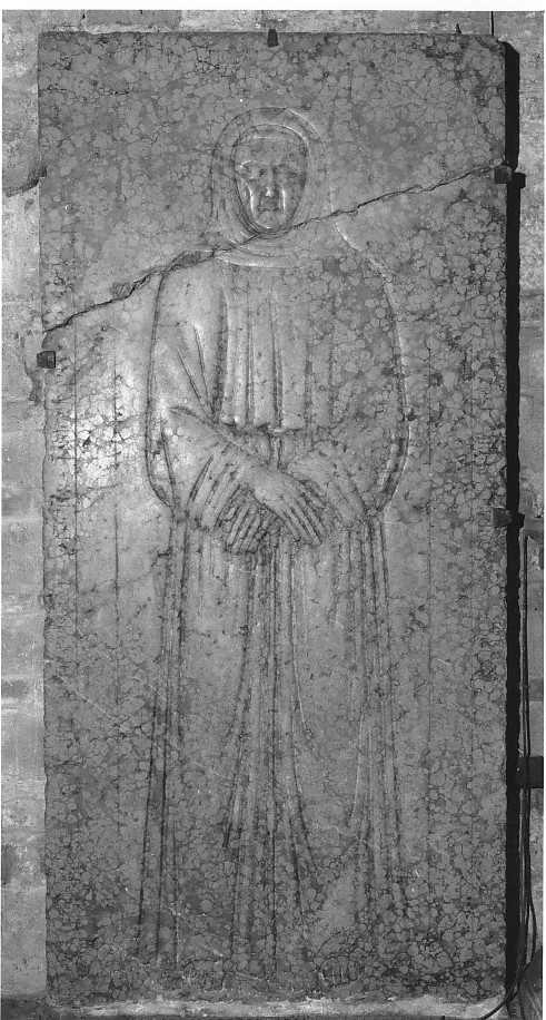 ritratto d'uomo (lastra tombale) - manifattura veronese (seconda metà sec. XIV)