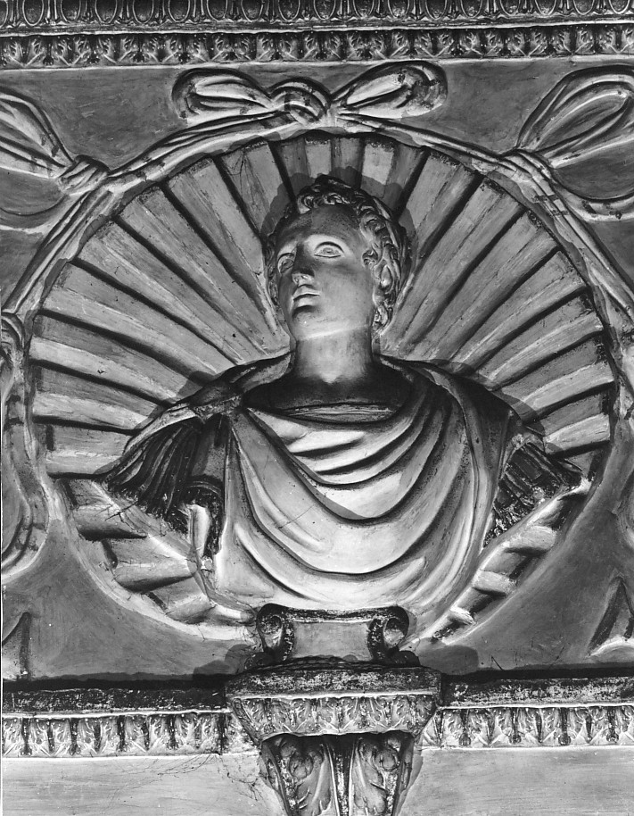 busto maschile in conchiglia (busto, elemento d'insieme) di Rubini Lorenzo (attribuito) (sec. XVI)
