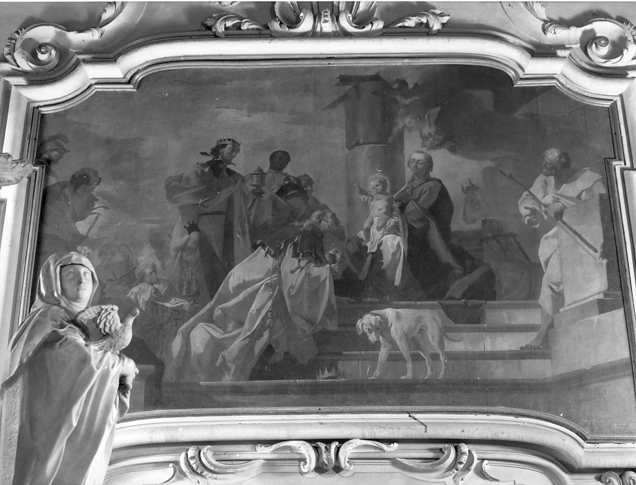 adorazione dei Re Magi (dipinto) - ambito Italia settentrionale (sec. XVIII)