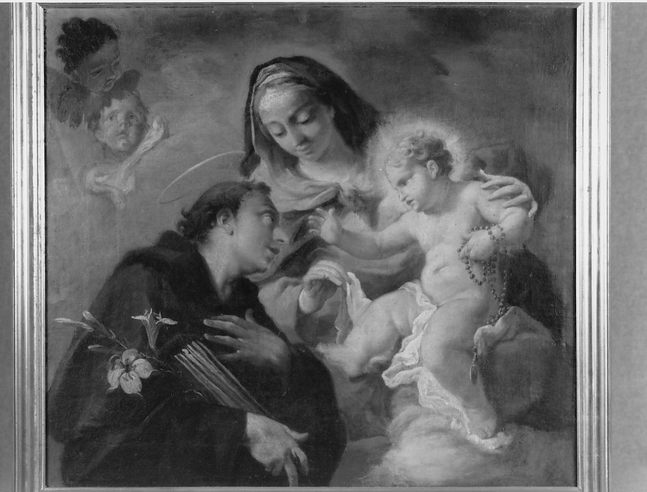 Madonna con Bambino e Santi (dipinto) di Pittoni Giovanni Battista (attribuito) (sec. XVIII)