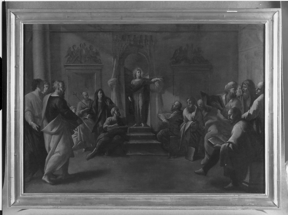 disputa di Gesù con i dottori nel tempio (dipinto) - ambito Italia settentrionale (sec. XVII)