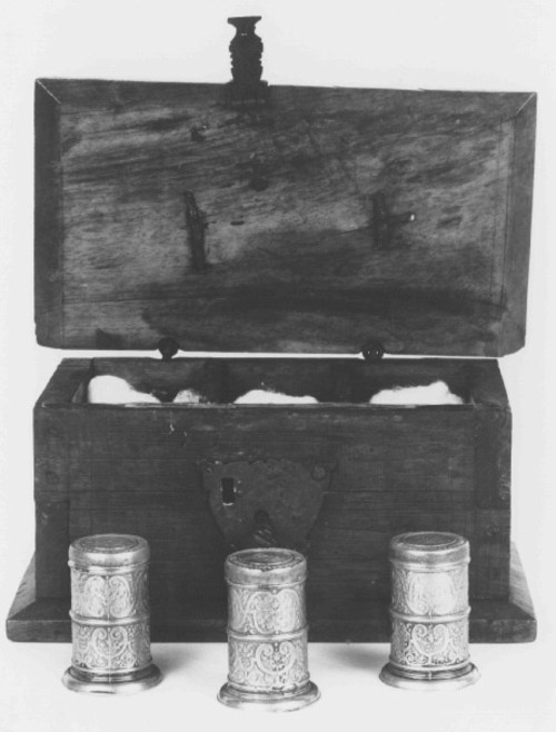 custodia - di vasetti per oli santi - ambito veneto (sec. XIX)