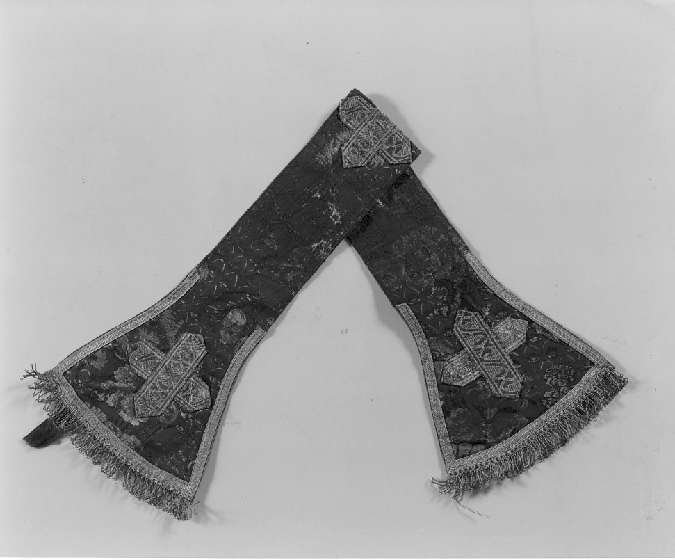 manipolo, elemento d'insieme - manifattura vicentina (sec. XVIII)