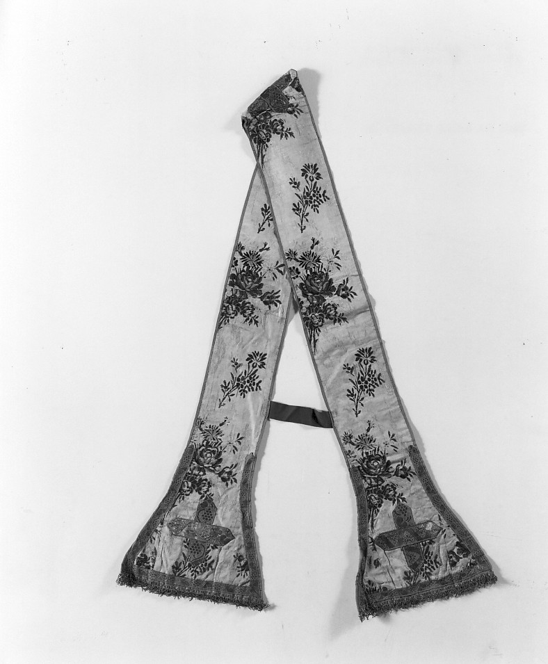 stola, elemento d'insieme - manifattura vicentina (sec. XVIII)