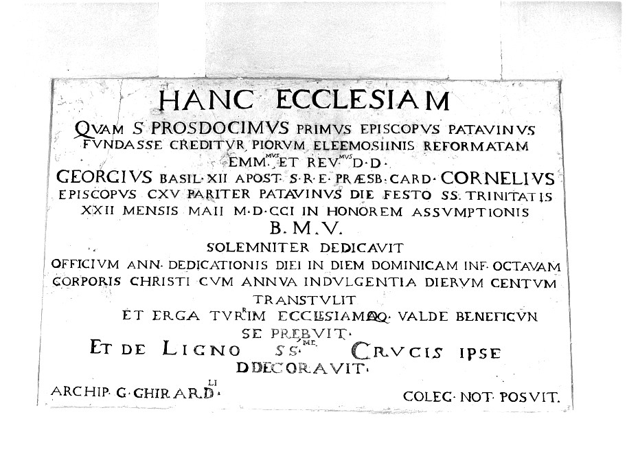 lapide documentaria - ambito veneto (inizio sec. XVIII)