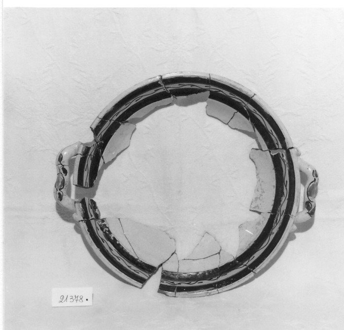 vassoio, frammento - manifattura bassanese (prima metà sec. XIX)