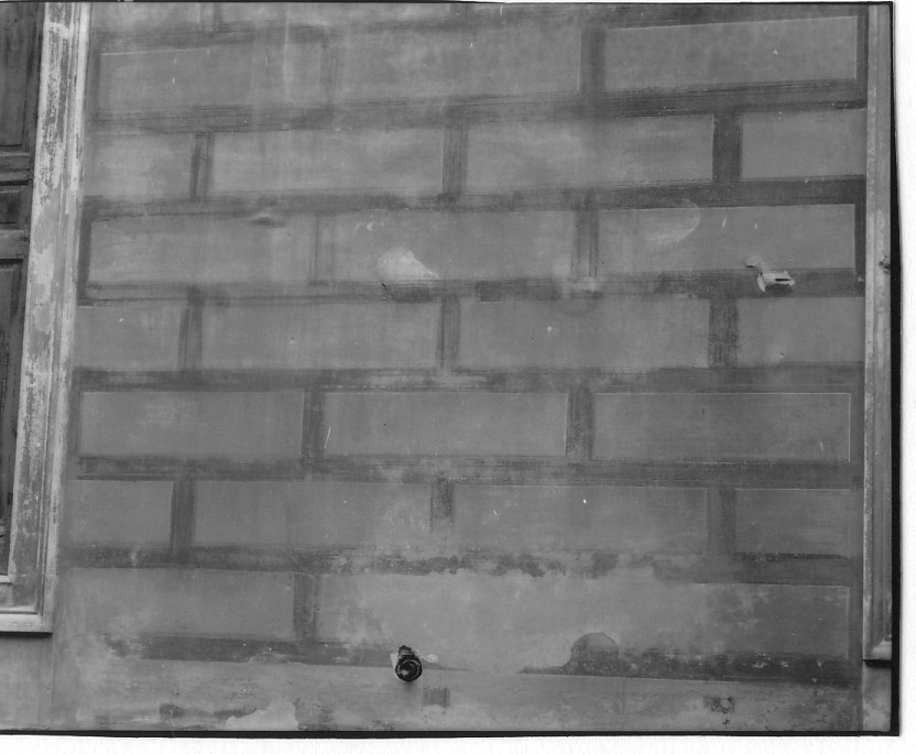 motivi decorativi a finto bugnato (dipinto) - ambito veneto (sec. XIX)