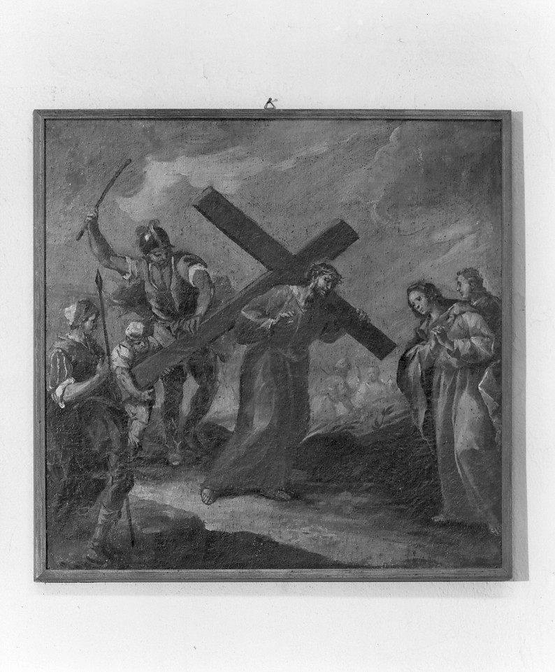 stazione IV: Gesù incontra la Madonna (dipinto) - ambito veneto (prima metà sec. XVIII)